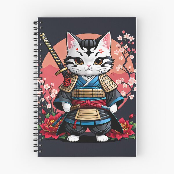 Item preview, Japanese Samurai Cat Tattoo, Kawaii Ninja Cat designed and sold by TaevasDesign.