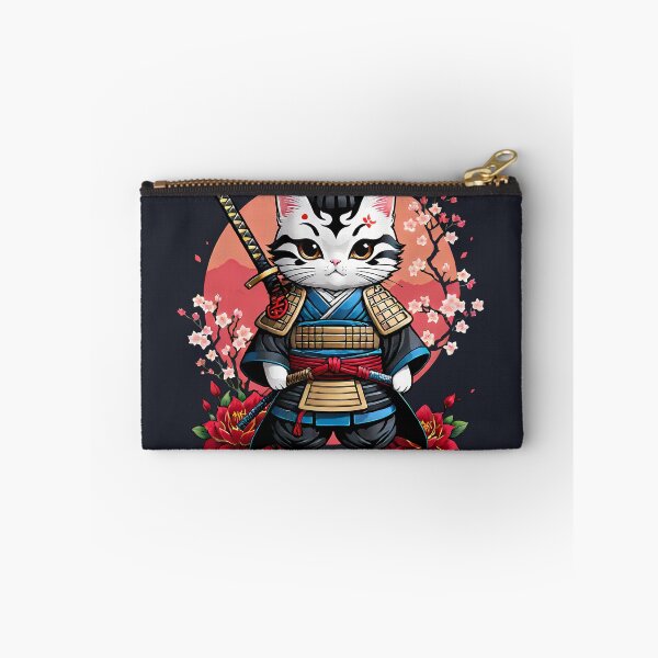 Item preview, Japanese Samurai Cat Tattoo, Kawaii Ninja Cat designed and sold by TaevasDesign.