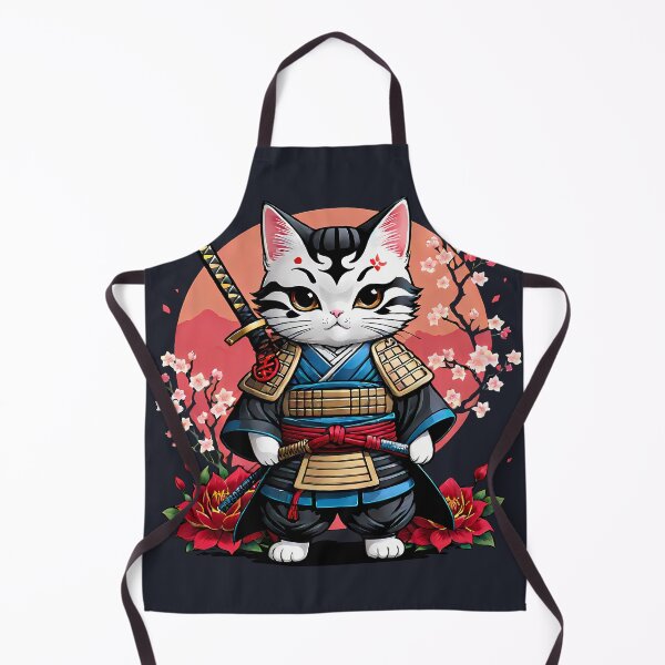 Item preview, Japanese Samurai Cat Tattoo, Kawaii Ninja Cat designed and sold by TaevasDesign.