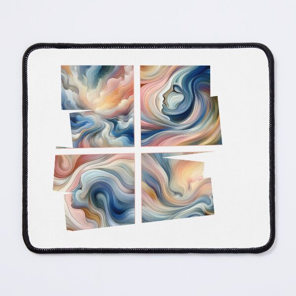 Item preview, Abstract artpiece, fantasy women face, pastell designed and sold by Coolparrotgirl.