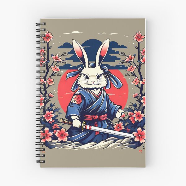 Item preview, Japanese Samurai Rabbit Tattoo, Kawaii Ninja Rabbit designed and sold by TaevasDesign.