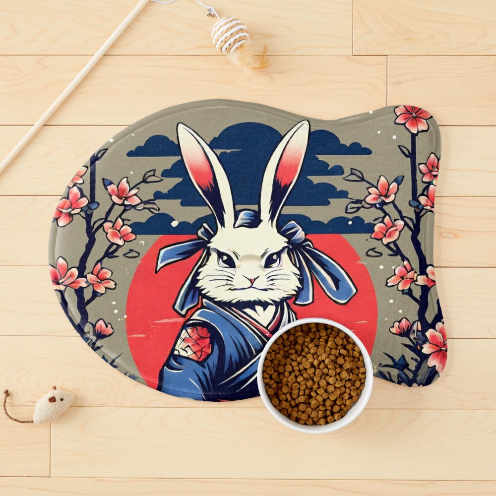 Japanese Samurai Rabbit Tattoo, Kawaii Ninja Rabbit
