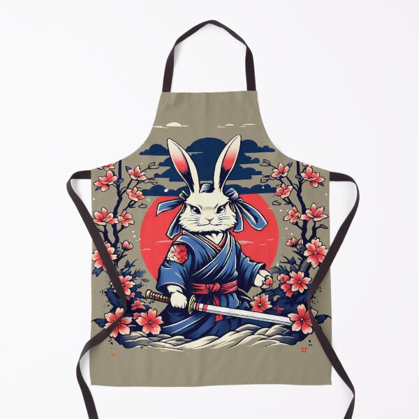 Item preview, Japanese Samurai Rabbit Tattoo, Kawaii Ninja Rabbit designed and sold by TaevasDesign.