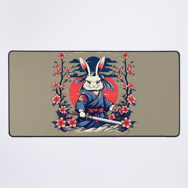 Item preview, Japanese Samurai Rabbit Tattoo, Kawaii Ninja Rabbit designed and sold by TaevasDesign.