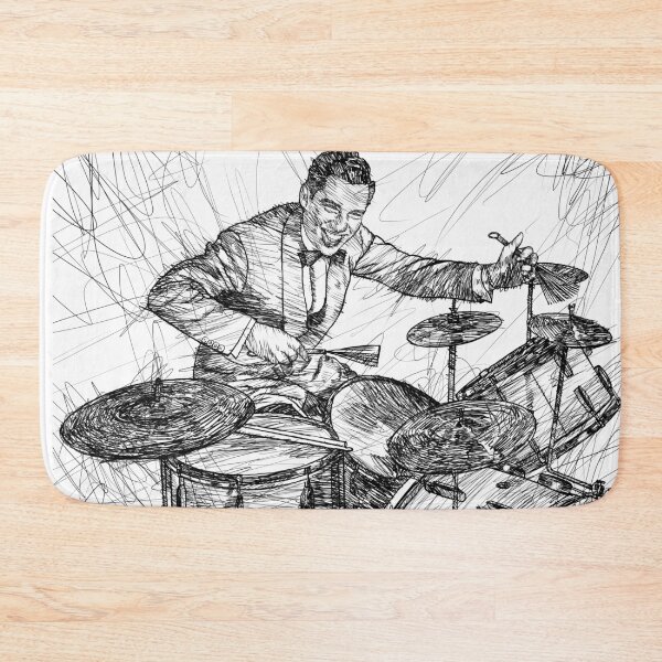 Aperçu de l'œuvre Portrait à l'encre BUDDY RICH créée et vendue par lautir.
