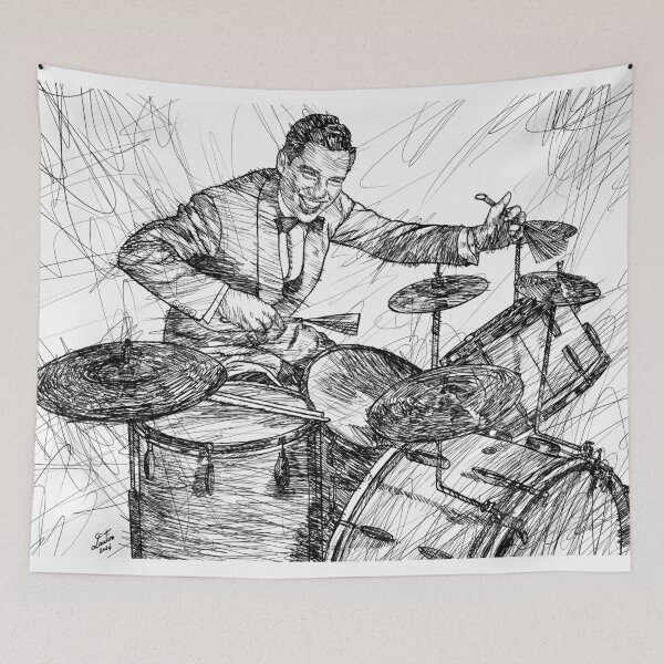 Item preview, BUDDY RICH ink portrait designed and sold by lautir.