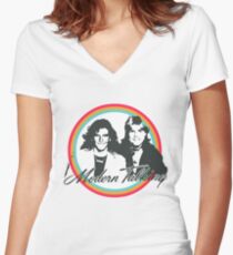 Modern Talking Women's Fitted V-Neck T-Shirt