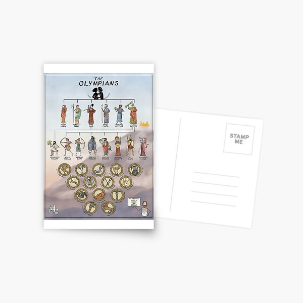 Item preview, Greek Myth Comix - the Olympians family tree in Colour! designed and sold by GreekMythComix.