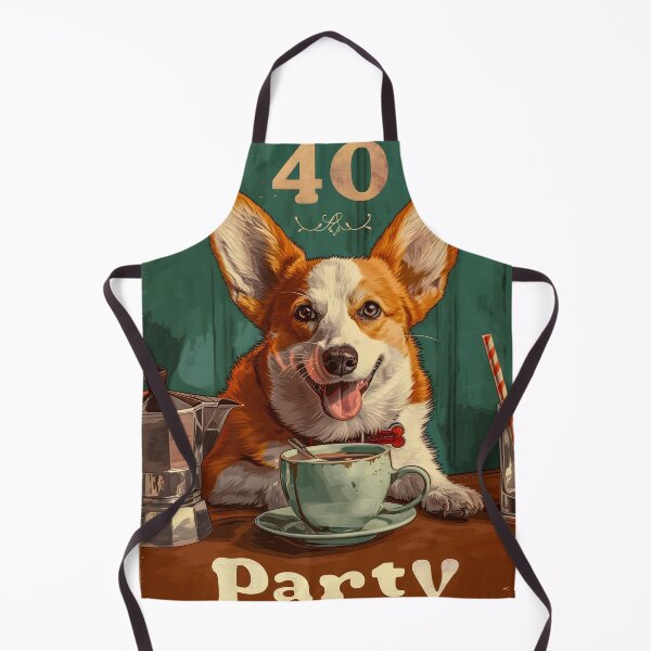 Item preview, 40 Party Crew - 40 Year Old 1984 Funny Corgi Dog Coffee 40th Birthday designed and sold by SecretDicer.
