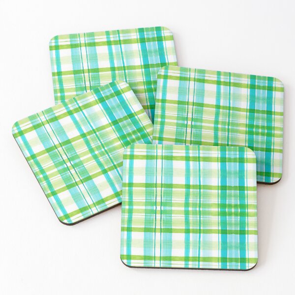 Item preview, Watercolor Plaid Pattern #1 Green and Blue designed and sold by andrebalest.art.