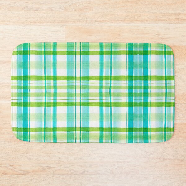 Item preview, Watercolor Plaid Pattern #1 Green and Blue designed and sold by andrebalest.art.