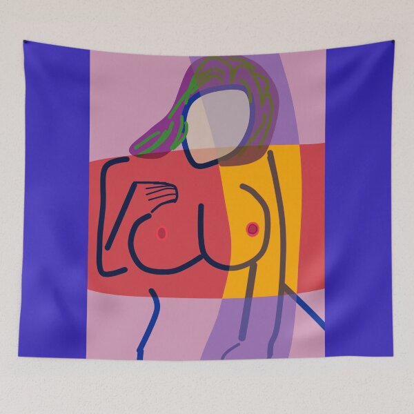 Item preview, Erotic art, female nude line drawing  designed and sold by pulchritude560.