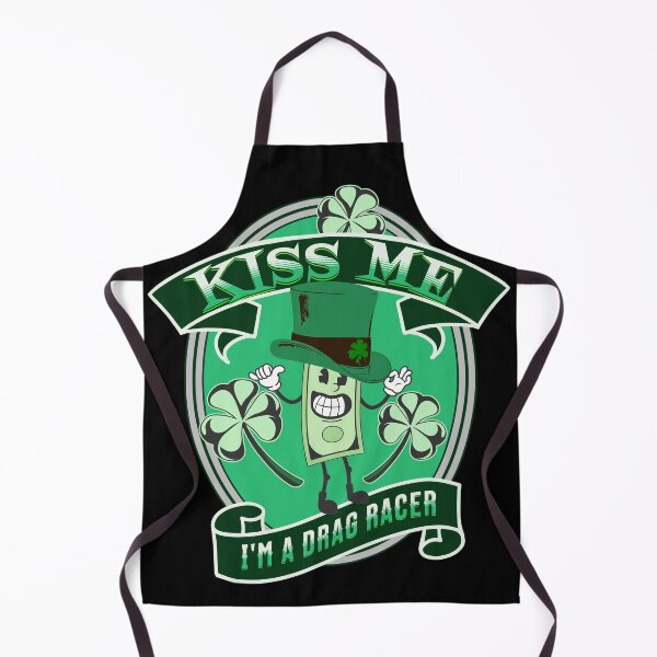 Item preview, Kiss Me I'm A Drag Racer Lucky Clover Shamrock Leprechaun St Patrick's Day St Paddy's Day Funny Drag Racing designed and sold by CarantinedChaos.