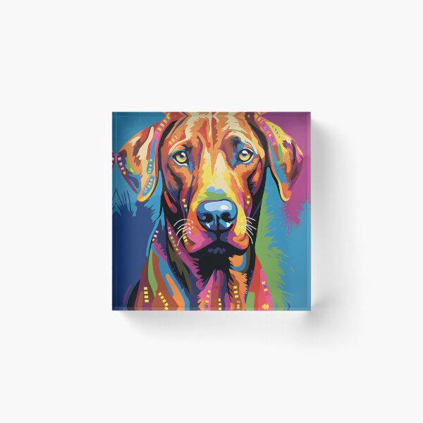 Item preview, Rhodesian ridgeback dog portraits drawing. animal colorful. Animal throw pillow.  designed and sold by formform.