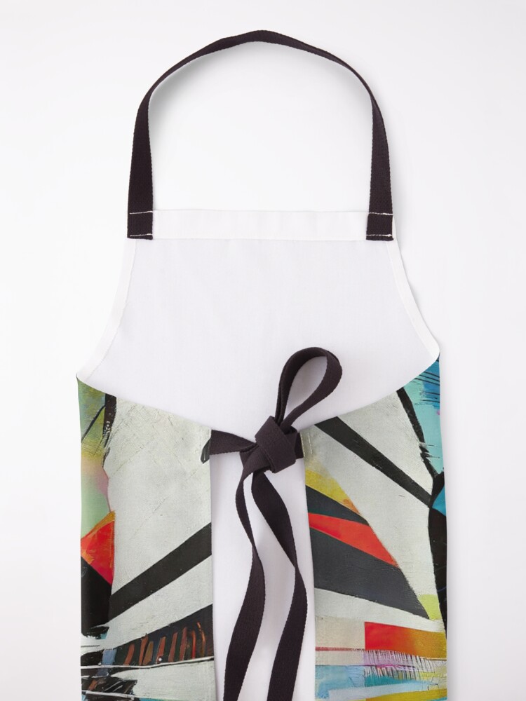Thumbnail 5 of 6, Apron, Mosaic Feline Fascination - A Vivid Anarchy of Colors Art Print designed and sold by bsilvia.