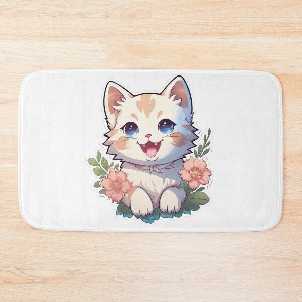 Item preview, Beaming kitten with flowers designed and sold by smartart42.