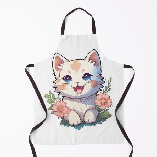 Item preview, Beaming kitten with flowers designed and sold by smartart42.