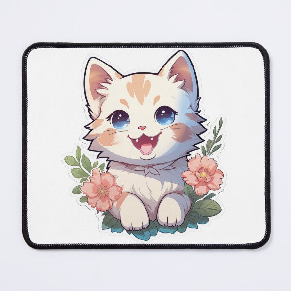 Item preview, Beaming kitten with flowers designed and sold by smartart42.