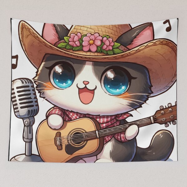Item preview, The Singing Cowboy Cat designed and sold by Gacram.