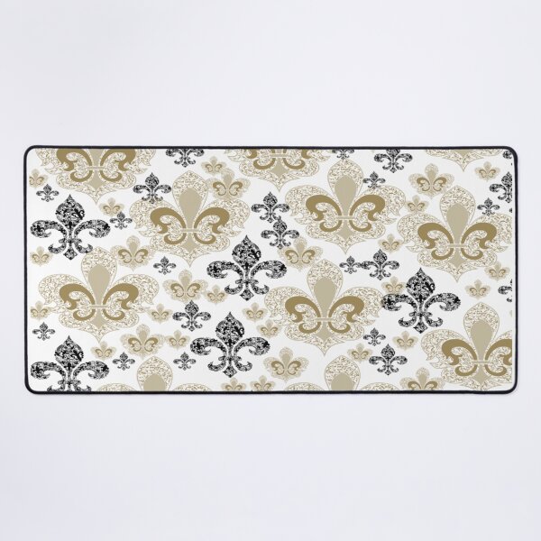 Item preview, Fleur De Lis White/Black and Gold designed and sold by BerryBerryBaby.