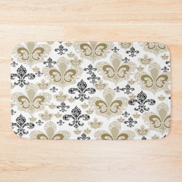 Item preview, Fleur De Lis White/Black and Gold designed and sold by BerryBerryBaby.