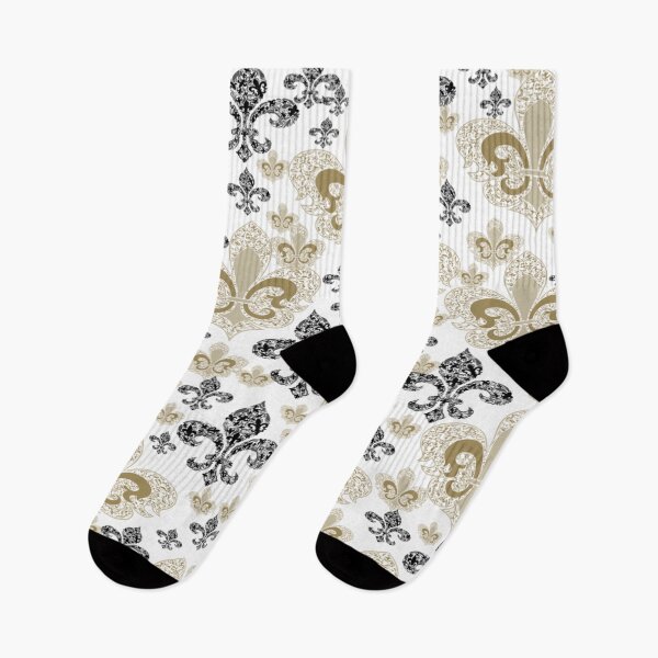 Item preview, Fleur De Lis White/Black and Gold designed and sold by BerryBerryBaby.
