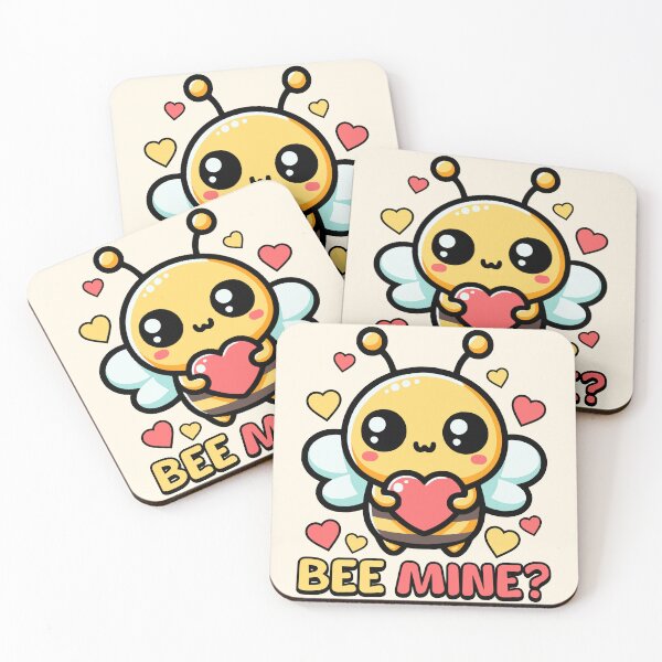 Item preview, Bee Mine! Cute Valentines Day Bee Pun designed and sold by PMCreative.