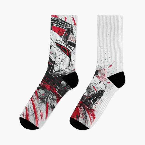 Item preview, Dynamic Illustration of a Toyota Supra With Red Splatter Effect designed and sold by Jerhus.