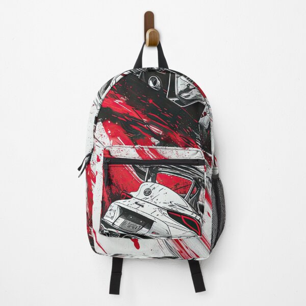 Item preview, Dynamic Illustration of a Toyota Supra With Red Splatter Effect designed and sold by Jerhus.