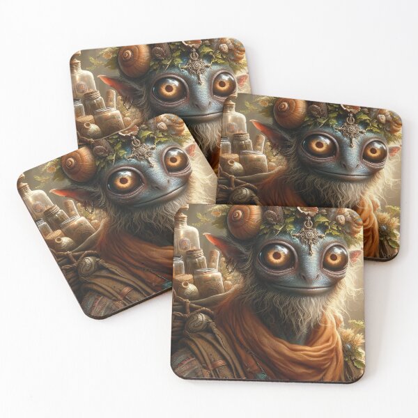 Item preview, An elf with tinctures and snail shells designed and sold by faefreaks.