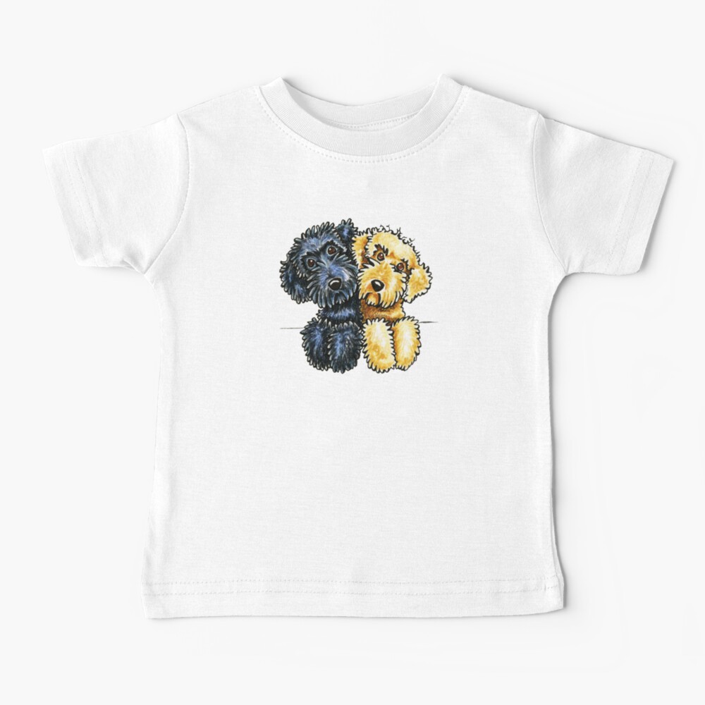 Black Yellow Labradoodles Lined Up Baby T-Shirt