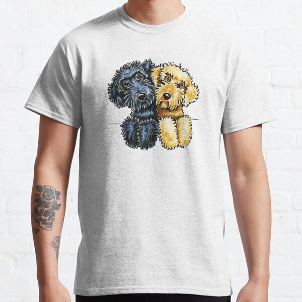 Black Yellow Labradoodles Lined Up Classic T-Shirt