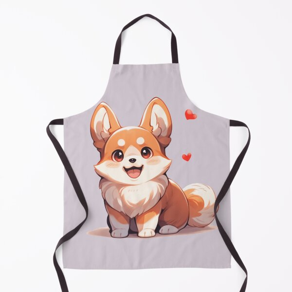Item preview, Cute Kawaii Happy Corgi Puppy with Hearts Dog in Love designed and sold by CozyKawaiiArt.