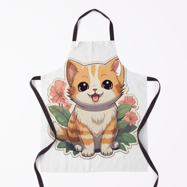 Item preview, Playful kitten with flower decorations designed and sold by Smart Art 42.