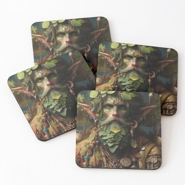 Item preview, An elf with leaves and tattooos designed and sold by faefreaks.