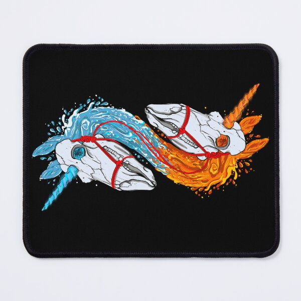Item preview, Elemental Divergence Double Skull Unicorn designed and sold by NonDecafArt.