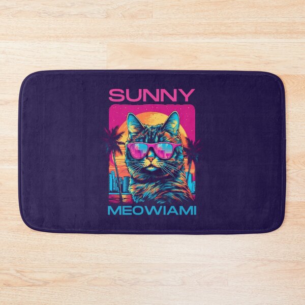Item preview, Sunny Meowiami. Miami Cat Art. designed and sold by GiveMeMood.