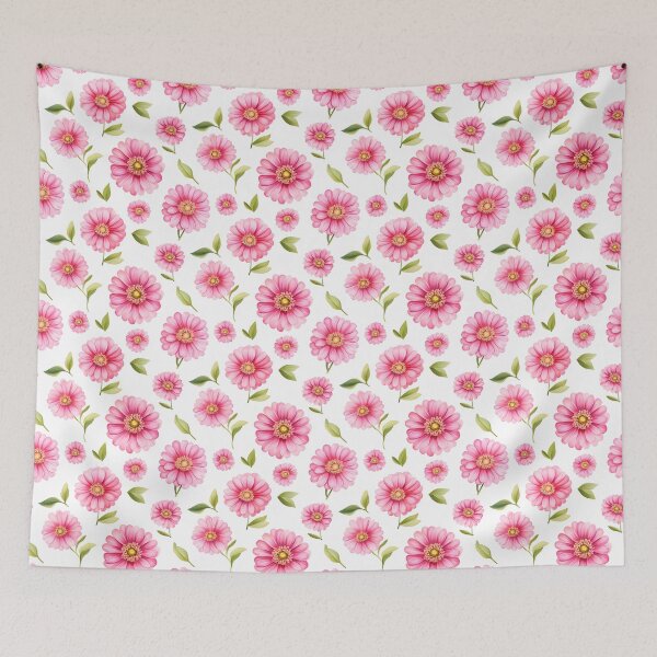 Item preview, Pink Zinnia flower seamless pattern designed and sold by varinchai.