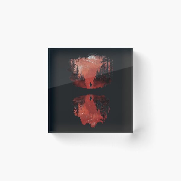 Item preview, Solitude's Mirror - Reflective Wilderness Art designed and sold by Sir Meow Meow.