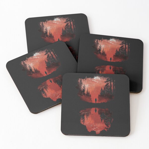 Item preview, Solitude's Mirror - Reflective Wilderness Art designed and sold by Sir Meow Meow.