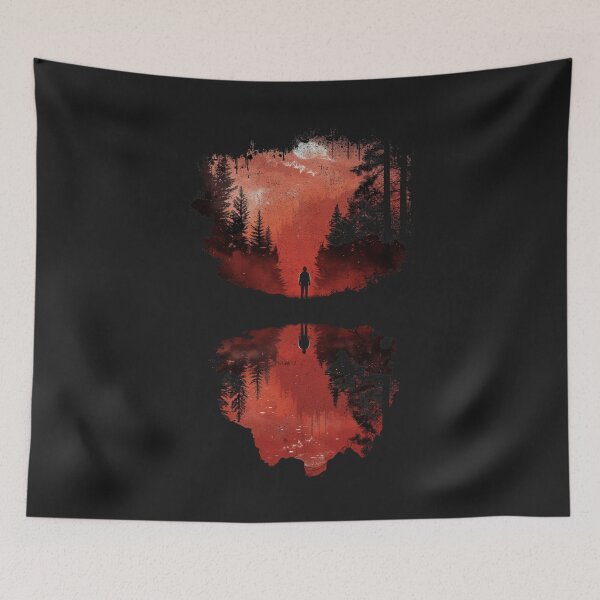 Item preview, Solitude's Mirror - Reflective Wilderness Art designed and sold by Sir Meow Meow.