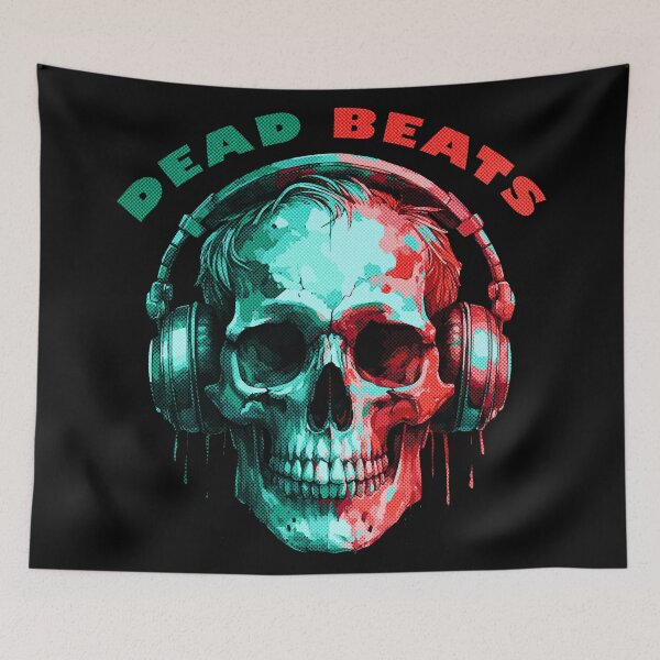 Item preview, Dead Beats Skull With Headphones designed and sold by raymondjmcd.