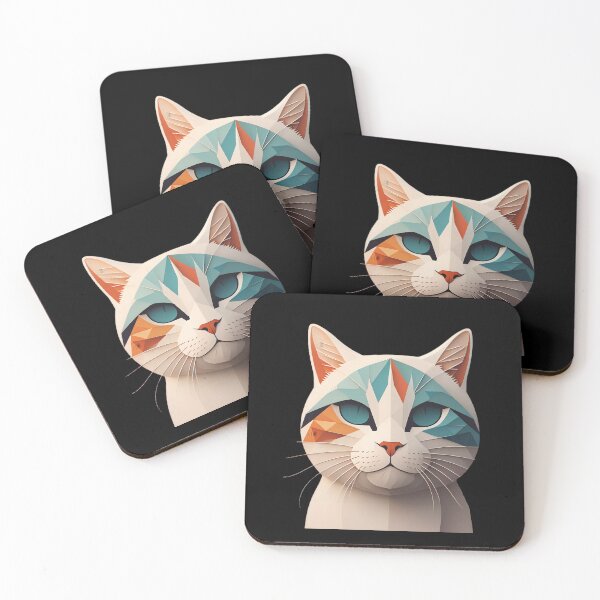 Item preview, multicolored cat designed and sold by cuatrilenio.