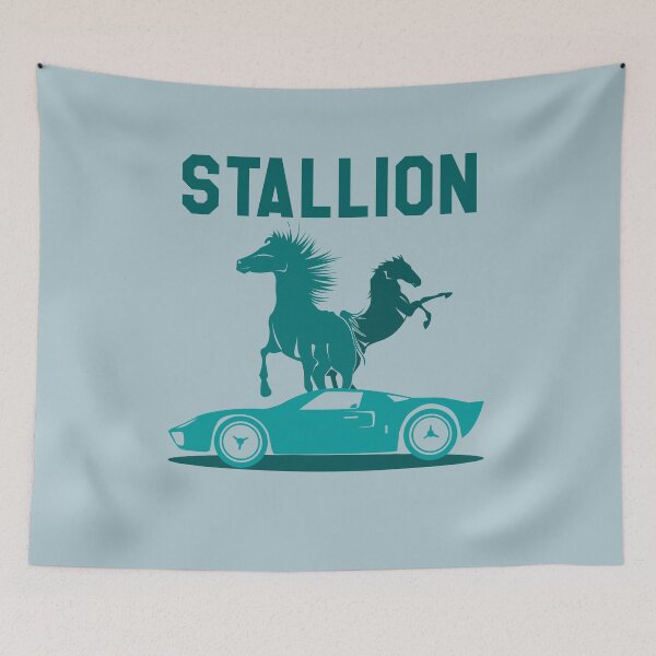 Item preview, Harmony in Contrast: Car and Stallions Encounter designed and sold by Stipper Store.