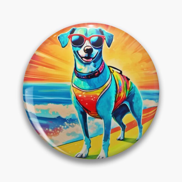 Item preview, Sunny Surfing Pup: Beach Bliss designed and sold by Health And Fitness Posts e-Store.