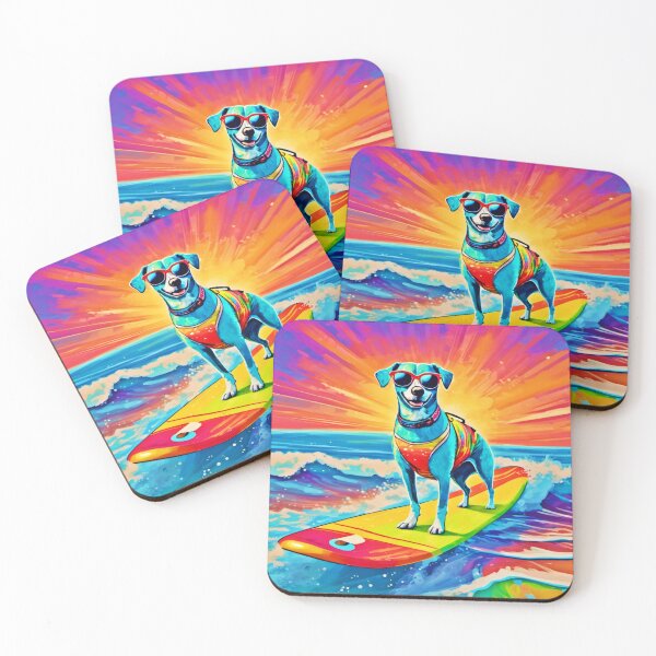 Item preview, Sunny Surfing Pup: Beach Bliss designed and sold by Health And Fitness Posts e-Store.