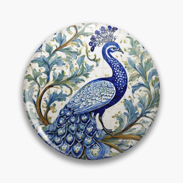 Item preview, Blue Delft Style Peacock designed and sold by DutchView22.