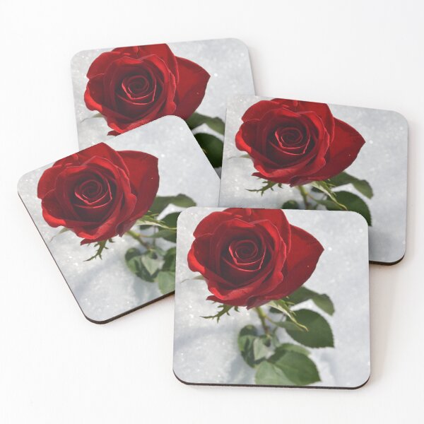 Item preview, Red rose on white snow designed and sold by Ideas-BYDESiGN.