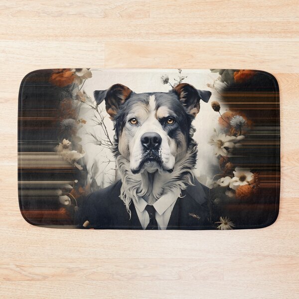 Item preview, Elegant dog in a floral frame designed and sold by Woof-WoofSK.
