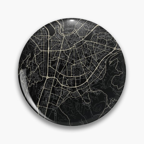 Item preview, Map of Grenoble Black and white designed and sold by Jerhus.